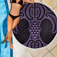 Waiporoporo Maori Ta Moko Poutama Art Beach Blanket