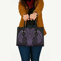 Waiporoporo Maori Ta Moko Poutama Art Leather Bag LT9 - Polynesian Pride