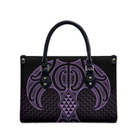 Waiporoporo Maori Ta Moko Poutama Art Leather Bag LT9 - Polynesian Pride