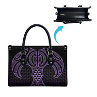 Waiporoporo Maori Ta Moko Poutama Art Leather Bag LT9 - Polynesian Pride