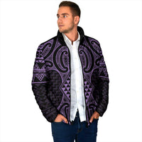 Waiporoporo Maori Ta Moko Poutama Art Padded Jacket - Polynesian Pride