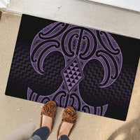Waiporoporo Maori Ta Moko Poutama Art Rubber Doormat