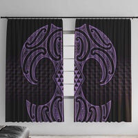 Waiporoporo Maori Ta Moko Poutama Art Window Curtain