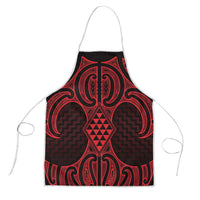 Whero Maori Ta Moko Poutama Art Apron LT9 Red - Polynesian Pride