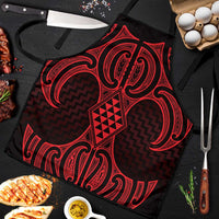 Whero Maori Ta Moko Poutama Art Apron LT9 Red - Polynesian Pride