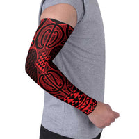 Whero Maori Ta Moko Poutama Art Arm Sleeves - Polynesian Pride