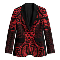 Whero Maori Ta Moko Poutama Art Blazer - Polynesian Pride