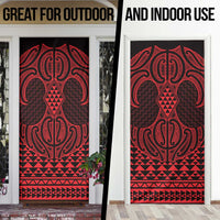 Whero Maori Ta Moko Poutama Art Door Cover LT9 - Polynesian Pride