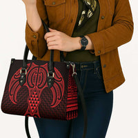 Whero Maori Ta Moko Poutama Art Leather Bag LT9 - Polynesian Pride