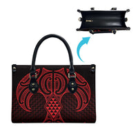 Whero Maori Ta Moko Poutama Art Leather Bag LT9 - Polynesian Pride