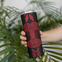 Whero Maori Ta Moko Poutama Art Skinny Tumbler
