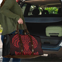 Whero Maori Ta Moko Poutama Art Travel Bag - Polynesian Pride