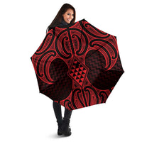 Whero Maori Ta Moko Poutama Art Umbrella LT9 - Polynesian Pride