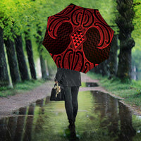 Whero Maori Ta Moko Poutama Art Umbrella LT9 - Polynesian Pride