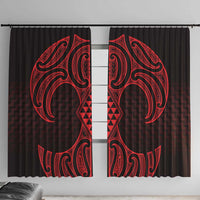 Whero Maori Ta Moko Poutama Art Window Curtain