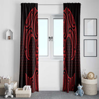 Whero Maori Ta Moko Poutama Art Window Curtain
