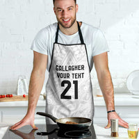 New Zealand Rangatira Custom Apron All White Niho Taniwha Maori Tribal LT9 - Polynesian Pride