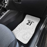 New Zealand Rangatira Custom Car Mats All White Niho Taniwha Maori Tribal