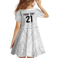 New Zealand Rangatira Custom Family Matching Summer Maxi Dress and Hawaiian Shirt All White Niho Taniwha Maori Tribal