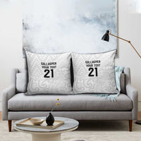 New Zealand Rangatira Custom Pillow Cover All White Niho Taniwha Maori Tribal - Polynesian Pride