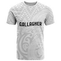 New Zealand Rangatira Custom T Shirt All White Niho Taniwha Maori Tribal