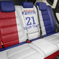 New Zealand Rugby Pacific Personalised Back Car Seat Cover Maori Style Tribal Tapa Pattern