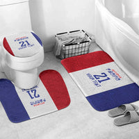 New Zealand Rugby Pacific Personalised Bathroom Set Maori Style Tribal Tapa Pattern LT9 Mat Set Only (3 pcs) One Size White - Polynesian Pride