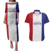 New Zealand Rugby Pacific Personalised Couples Matching Puletasi and Hawaiian Shirt Maori Style Tribal Tapa Pattern