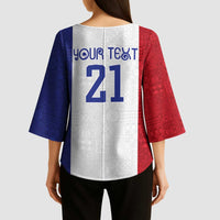 New Zealand Rugby Pacific Personalised Kimono Sleeve Blouse Maori Style Tribal Tapa Pattern - Polynesian Pride