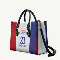 New Zealand Rugby Pacific Personalised Leather Bag Maori Style Tribal Tapa Pattern LT9 White - Polynesian Pride