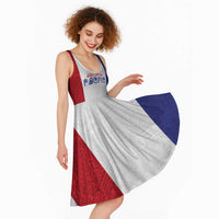 New Zealand Rugby Pacific Personalised Midi Dress Maori Style Tribal Tapa Pattern - Polynesian Pride