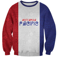 New Zealand Rugby Pacific Personalised Sweatshirt Maori Style Tribal Tapa Pattern