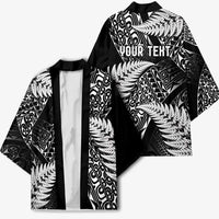 New Zealand Rugby Pacific Personalised Kimono All Black Maori Pasifika Fern Pattern - Polynesian Pride