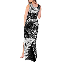 New Zealand Rugby Pacific Personalised Tank Maxi Dress All Black Maori Pasifika Fern Pattern