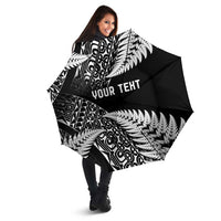 New Zealand Rugby Pacific Personalised Umbrella All Black Maori Pasifika Fern Pattern LT9 - Polynesian Pride