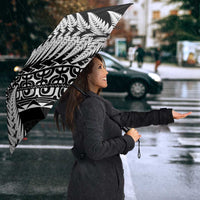 New Zealand Rugby Pacific Personalised Umbrella All Black Maori Pasifika Fern Pattern LT9 - Polynesian Pride