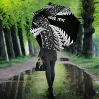 New Zealand Rugby Pacific Personalised Umbrella All Black Maori Pasifika Fern Pattern LT9 - Polynesian Pride