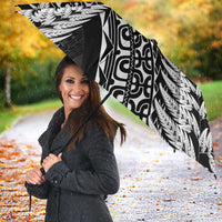 New Zealand Rugby Pacific Personalised Umbrella All Black Maori Pasifika Fern Pattern LT9 - Polynesian Pride