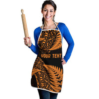 New Zealand Rugby Pacific Personalised Apron All Gold Maori Pasifika Fern Pattern LT9 - Polynesian Pride