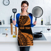 New Zealand Rugby Pacific Personalised Apron All Gold Maori Pasifika Fern Pattern LT9 - Polynesian Pride