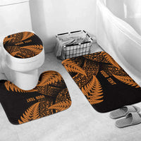 New Zealand Rugby Pacific Personalised Bathroom Set All Gold Maori Pasifika Fern Pattern LT9 Mat Set Only (3 pcs) One Size Gold - Polynesian Pride