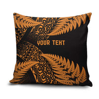 New Zealand Rugby Pacific Personalised Pillow Cover All Gold Maori Pasifika Fern Pattern - Polynesian Pride