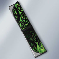 New Zealand Rugby Pacific Personalised Auto Sun Shade All Lime Maori Pasifika Fern Pattern LT9 - Polynesian Pride