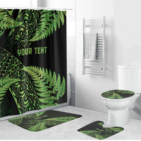 New Zealand Rugby Pacific Personalised Bathroom Set All Lime Maori Pasifika Fern Pattern LT9 Bathroom Set (4 pcs) Lime - Polynesian Pride