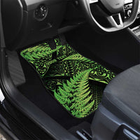 New Zealand Rugby Pacific Personalised Car Mats All Lime Maori Pasifika Fern Pattern