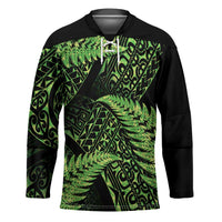 New Zealand Rugby Pacific Personalised Hockey Jersey All Lime Maori Pasifika Fern Pattern - Polynesian Pride