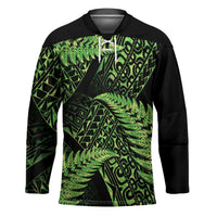 New Zealand Rugby Pacific Personalised Hockey Jersey All Lime Maori Pasifika Fern Pattern LT9 Unisex Lime - Polynesian Pride