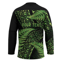 New Zealand Rugby Pacific Personalised Hockey Jersey All Lime Maori Pasifika Fern Pattern - Polynesian Pride