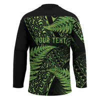 New Zealand Rugby Pacific Personalised Hockey Jersey All Lime Maori Pasifika Fern Pattern LT9 - Polynesian Pride