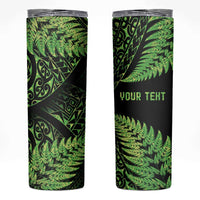 New Zealand Rugby Pacific Personalised Skinny Tumbler All Lime Maori Pasifika Fern Pattern